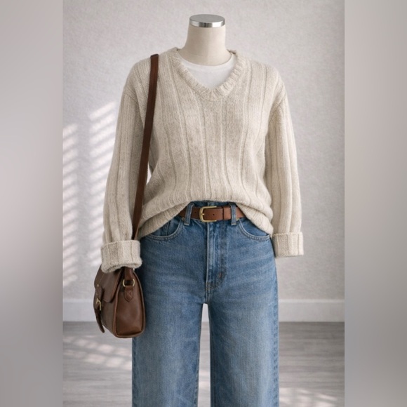 Abercrombie & Fitch Sweaters - Abercrombie Vintage Ribbed Knit 🤍🧶